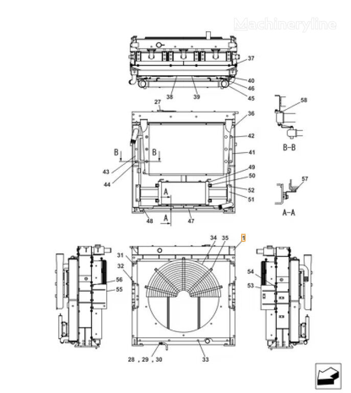 Case LN001620 LN001620 Motorkühler für Case CX800 CX800B Bagger