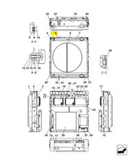 ладење на ладилникот на моторот Case LN003980 LN003980 за багер CX350C CX370C CX380C