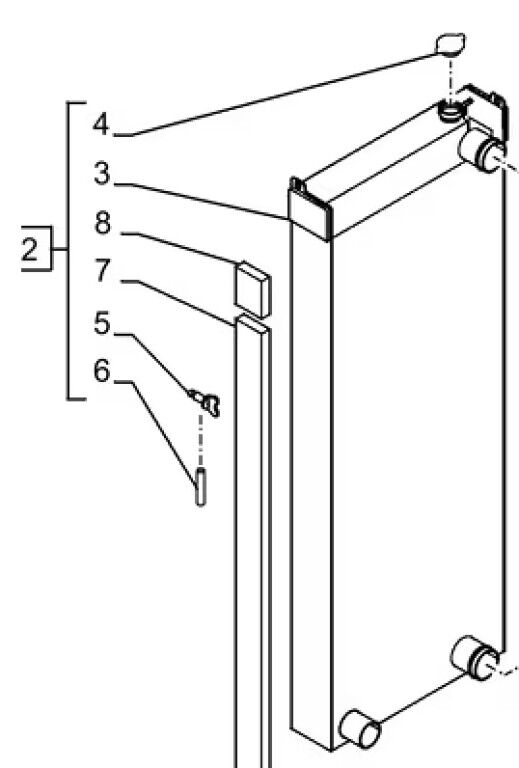 radiatore di raffreddamento motore Case LN004190 LN004190 per macchine edili CX750D