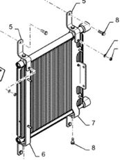 radiateur de refroidissement du moteur Case PS53V00001P1 PS53V00001P1 pour mini-pelle CX55B