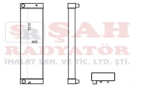 Caterpillar ŞAH - 973C - OEM 2852159 CORE AS engine cooling radiator for excavator