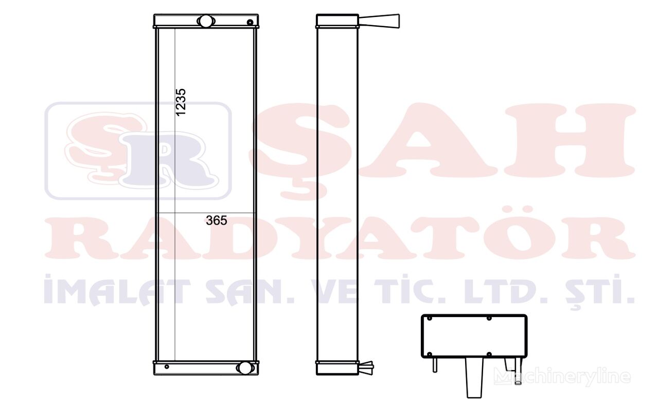 رادیاتور خنک کننده موتور Caterpillar ŞAH - 973D CORE AS برای بیل مکانیکی - Machineryline