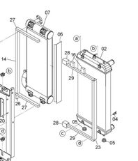 radiator de racire pentru motoare Hitachi YA00009861 YA00009861 pentru excavator ZX120-5A ZX130-5A ZX130C-5A ZX130H-5A