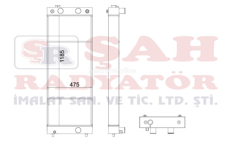 Variklio aušinimo radiatorius Komatsu OEM 21M-03-21110 ŞAH - PC 600 LC-8 - ekskavatoriaus - Machineryline