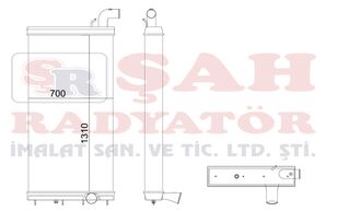 Liebherr ŞAH - R984C - CORE AS engine cooling radiator for excavator