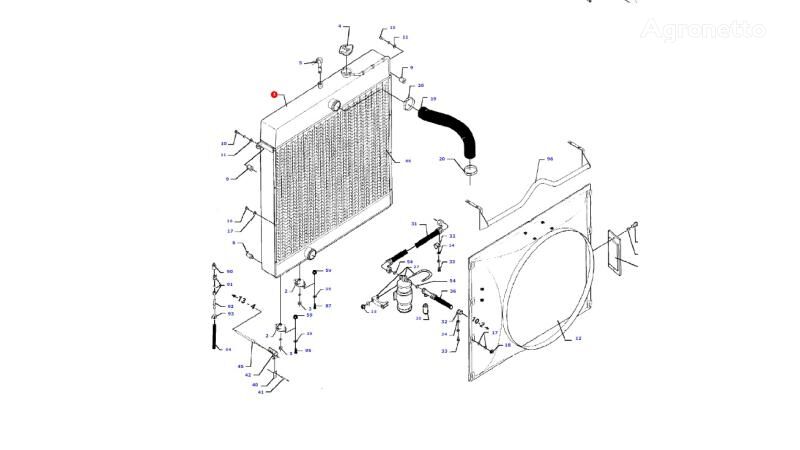 Massey Ferguson Massey Fergusson MF 30 D28784397 engine cooling radiator