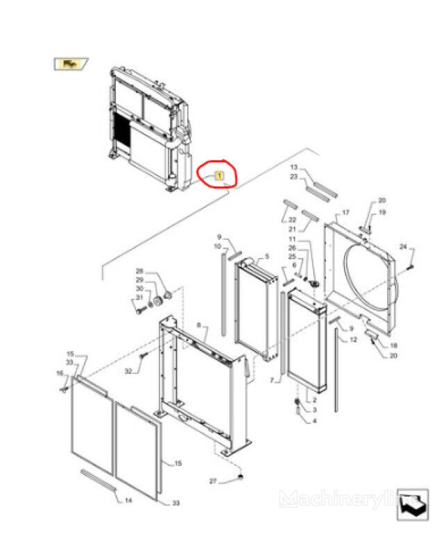 radiateur de refroidissement du moteur New Holland LS05P00072F1 LS05P00072F1 pour excavateur E485C