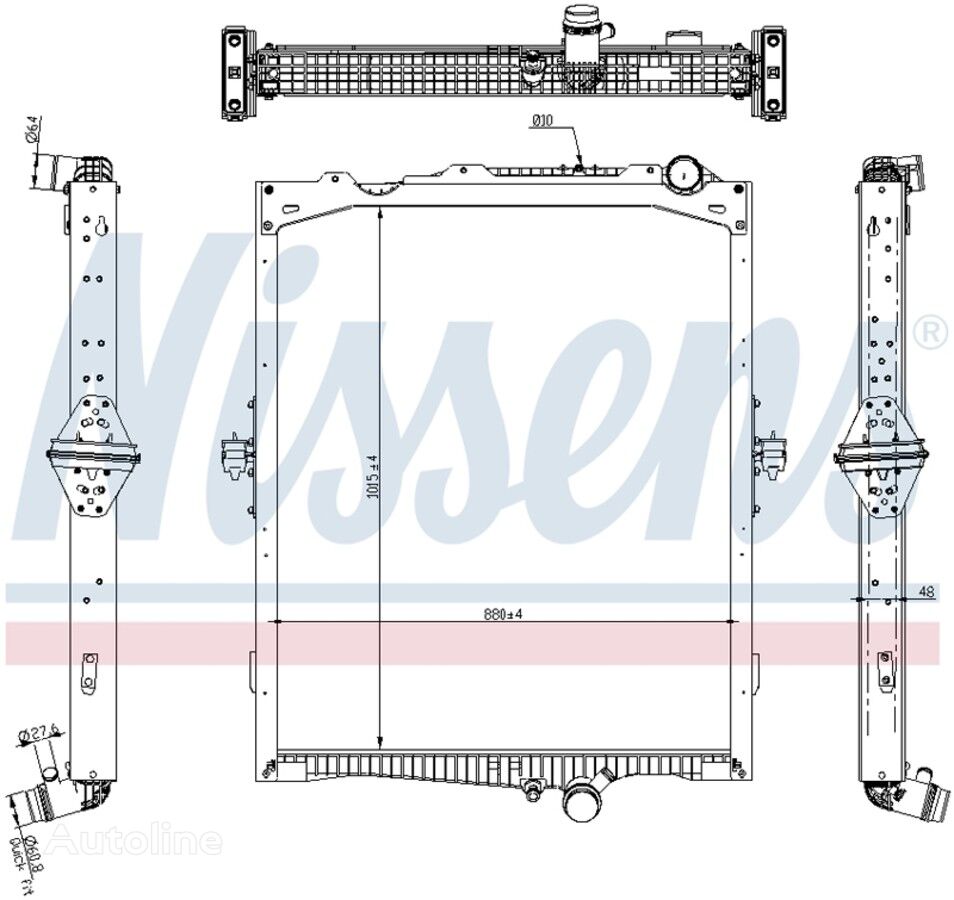 radiateur de refroidissement du moteur Volvo FH RADIAATOR RAAMIGA 0237524 pour tracteur routier