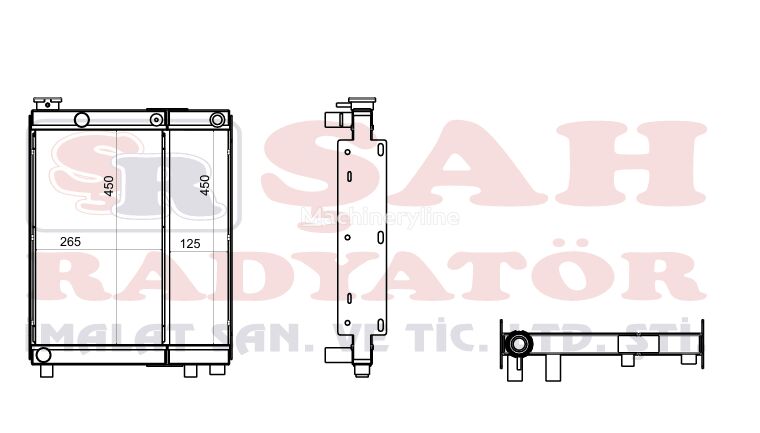 радиатор охлаждения двигателя Volvo OEM 17408138 ŞAH - DD25 - CORE AS для экскаватора