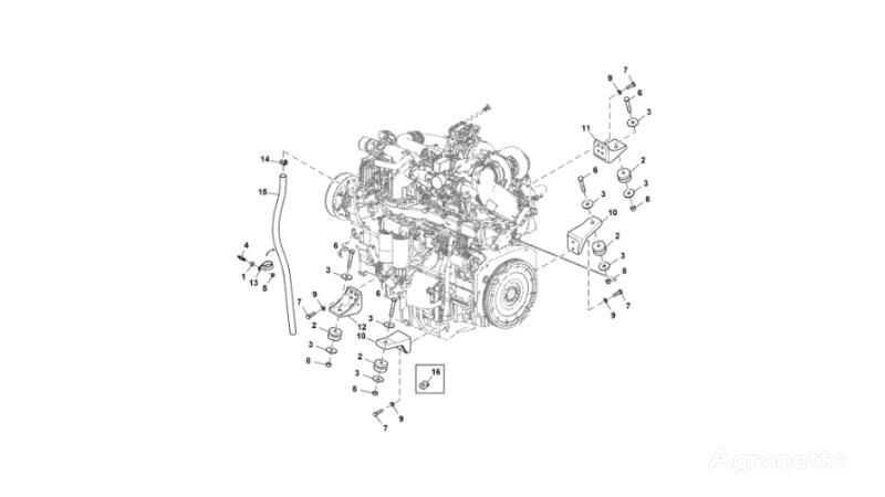 R539319 držač motora za John Deere 9470RX