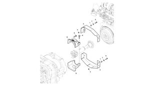 John Deere R553813 držač motora za John Deere 9470RX traktora guseničara