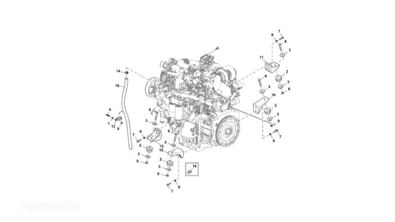 قوس المحرك John Deere 9470RX R541301