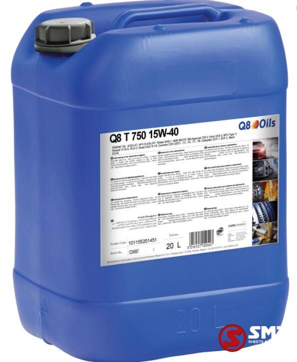 Diversen Motorolie Q8 T750 SAE 15W40 20L engine oil for truck