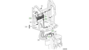 خنک کننده روغن موتور Massey Ferguson John Deere 6820 6920 6920S AL153566 برای تراکتور چرخ دار John Deere 6820 6920 6920S