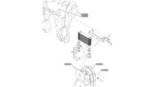 New Holland T6090 T6070 Chłodnica oleju 84123878 84123878 Motorölkühler für New Holland T6090 T6070  Radtraktor