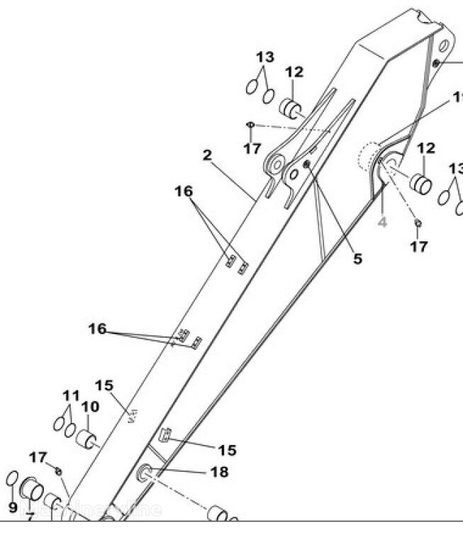 Case KRV23624 KRV23624 excavator boom for Case CX210B CX220B CX220C CX230B excavator