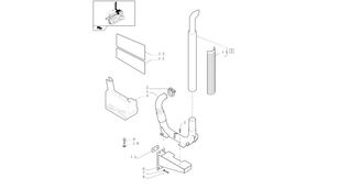 7571378 exhaust pipe for New Holland T6090  wheel tractor