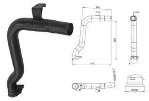 exhaust pipe for wheel tractor