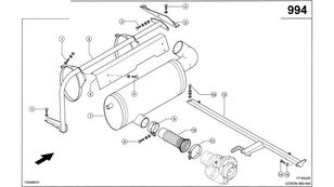 ống xả Claas Lexion 560 RURA WYDECHOWA  0007619981 (Silnik cat c9, 3126b; ukł 0007619981 dành cho máy gặt đập liên hợp Claas Lexion 560