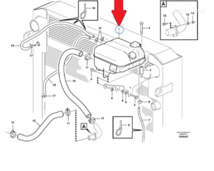 розширювальний бачок Volvo (Expansion tank) VOE20879330 до фронтального навантажувача Volvo L150G