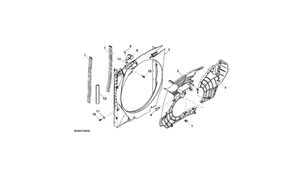 RE280828 cubierta de ventilador para John Deere 8345R tractor de ruedas