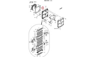 casing kipas Hitachi 4488396 untuk excavator Hitachi EX2500-5 EX5500-5