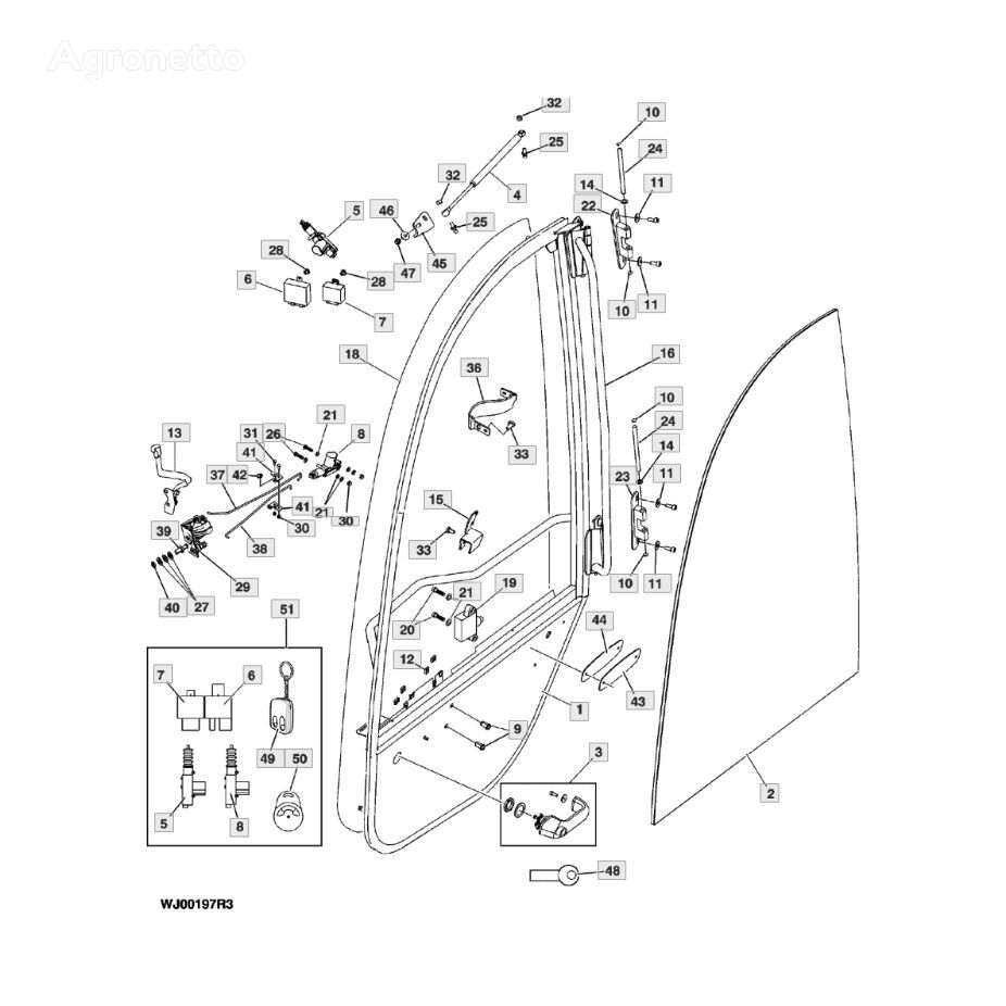 крепежные элементы washer  24M7309 для трактора колесного John Deere