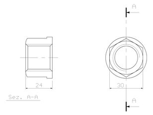 fixations Nut for side bolt pour marteau hydraulique Atlas Copco TEX 250 H