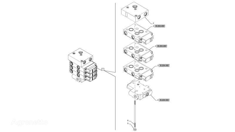 Zawór sterujący  84570224 elementos de sujeción para New Holland T6090 T6070 tractor de ruedas