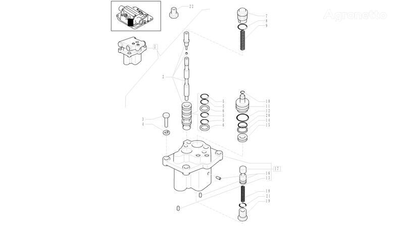Zawór sterujący 47135710 Befestigungsteile für New Holland T6010 T6090 T6070   Radtraktor