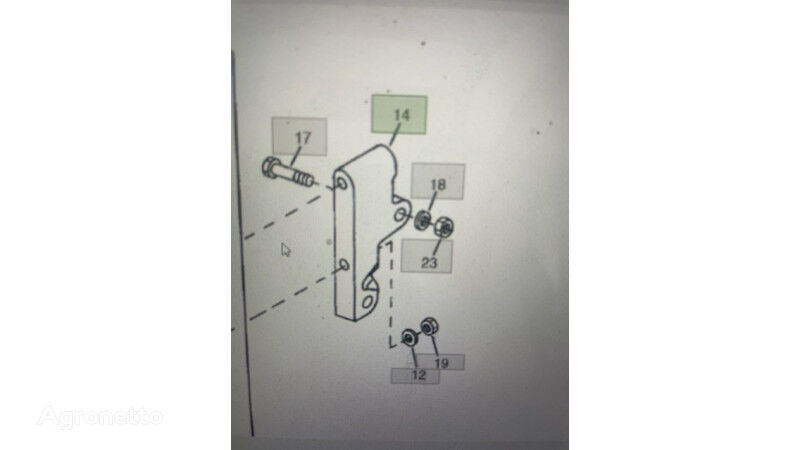 крепежные элементы Dystans ramy zaczepowej r124423 для кормоуборочного комбайна John Deere 8000