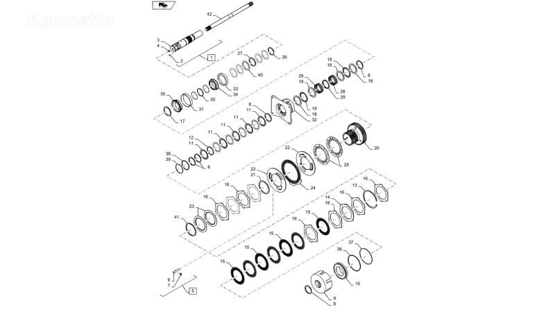 Element nośny  446596A4 elementos de sujeción para New Holland T6090 T6070 T7230  tractor de ruedas