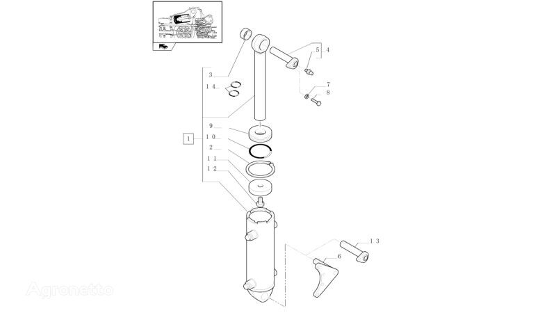 fixadores Sworzeń 47132135 para trator de rodas New Holland T6010