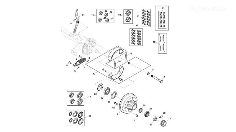 Śruba  DC214655 elementos de sujeción para John Deere 960 empacadora