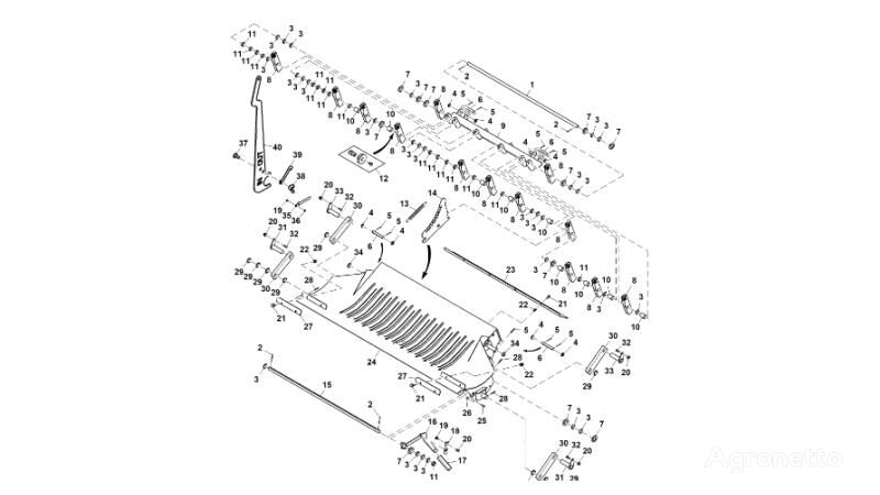 John Deere 960 耕運機のためのUchwyt montażowy DC212619 ファスナー