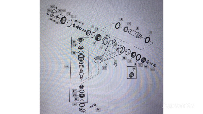 górne ramie sterujące R561520 fasteners for John Deere 8345R wheel tractor