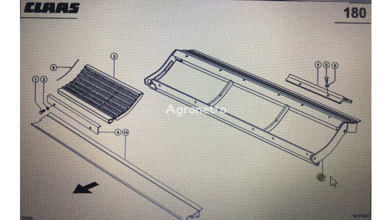 Rama klepiska wstępnego 00 fasteners for Claas 580 560-540 770-760 670-640  grain harvester