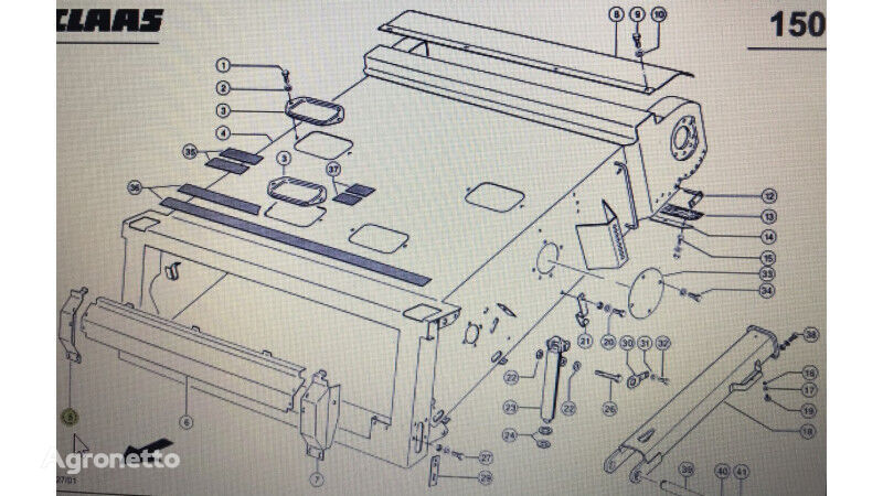 element de fixare wkład końcowy prawy 0006306844 pentru combină de recoltat cereale Claas Lexion Tuca