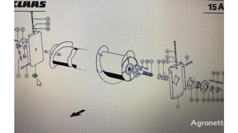 Blacha łożyska prawa Claas 00 0626 003 0 do hedera do zboża Claas V900-V700