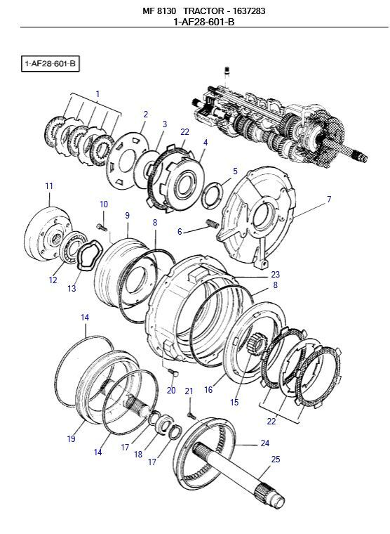 Massey Ferguson AGCO DYNASHIFT for Massey Ferguson 3080-3125-3655-3690-8130-8160 wheel tractor