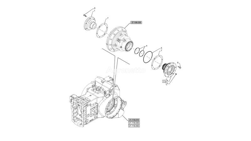 Wspornik  New Holland T6070 Wspornik 47136375 47136375 para New Holland T6070  tractor de ruedas