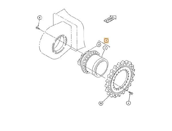 Case CX210 CX230 CX240 CX225SR transmisión final - Machineryline