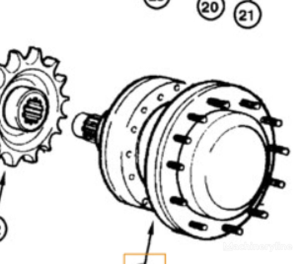 napęd jazdy, zwolnica New Holland 75251577 75251577 do zgarniarki Case 845DHP 865VHP 885