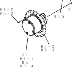 moteur de translation New Holland LQ15V00020F8 LQ15V00020F8 pour excavateur New Holland E215B E235BSR E245B E245C E265B E265B-C E265BJ E265C