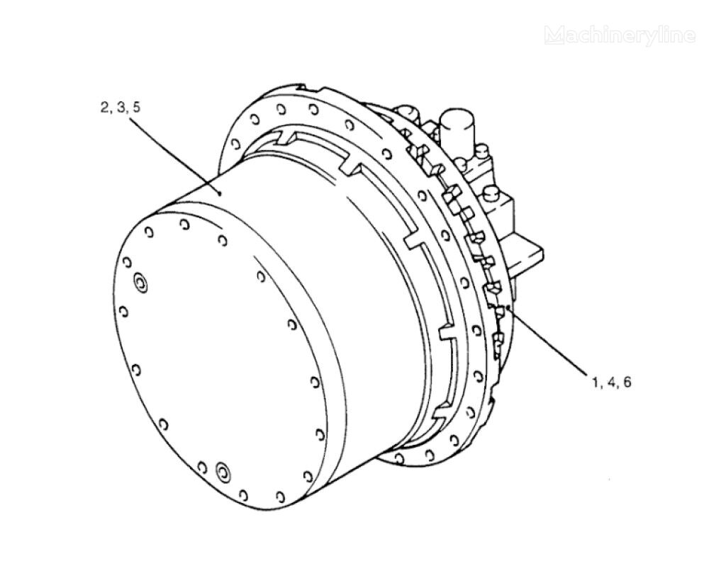 New Holland YN15V00011F4 YN15V00011F4 slutdrev til New Holland SK200SR SK200LC-6 SK210LC SK200SRLC-1S SK200LC-6ES SK200SRLC SK200-6 SK200SR-1S SK200-6ES E200SR EH215 E200SRLC E215 gravemaskine