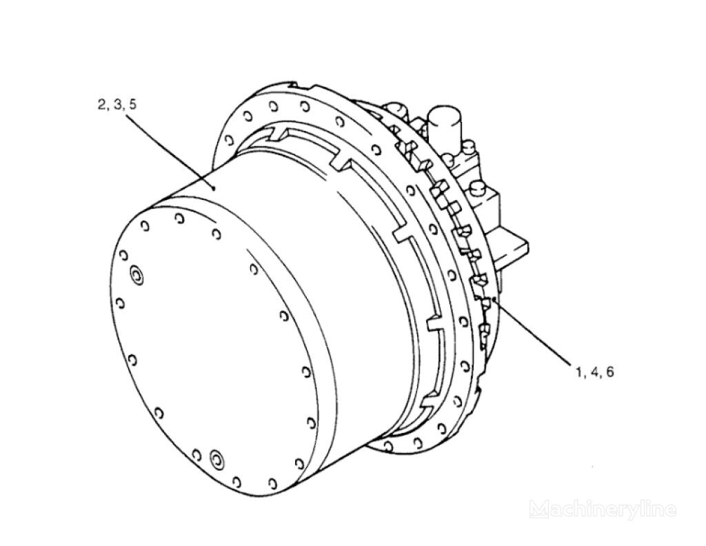 ходов редуктор New Holland YN15V00017F1 YN15V00017F1 за багер New Holland SK200SR SK200LC-6 SK210LC SK200SRLC-1S SK200LC-6ES SK200SRLC SK200-6 SK200SR-1S SK200-6ES E200SR EH215 E200SRLC E215