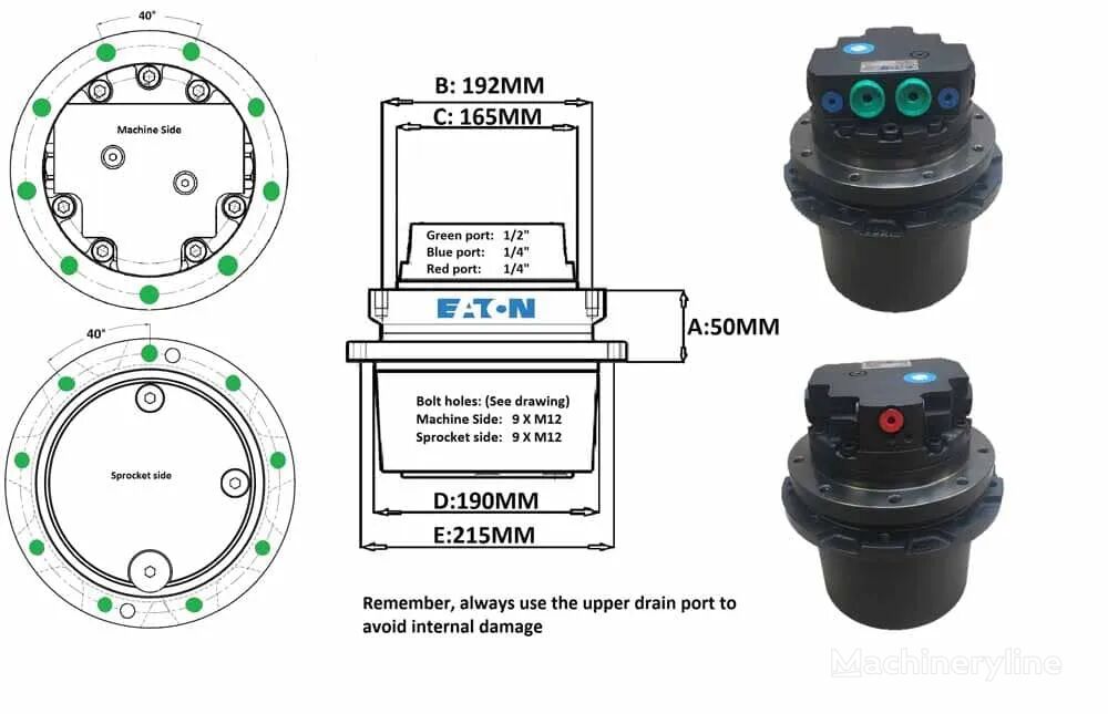 Transmisie Finală pentru utilaje de constructii Kubota U17 U25 U27 – Eaton