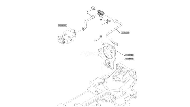 87732510 hydraulisk kobling for New Holland T6070  hjul traktor