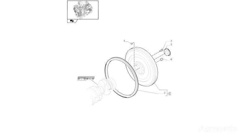 New Holland T6010 Kolo zamach, silnik 87300082 87300082 volante de inercia para New Holland  T6010 tractor de ruedas