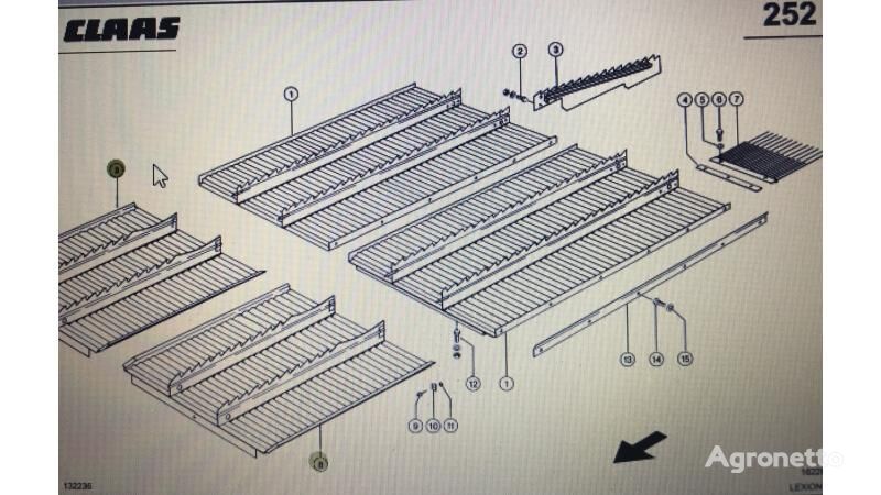 00 footboard for Claas Lexion 580 460-440 grain harvester - Agronetto